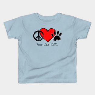 Peace - Love - Scottie Kids T-Shirt